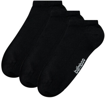 Apollo Sneakersokken bamboe 6-paar heren / dames sokken - maat 35-38 Zwart