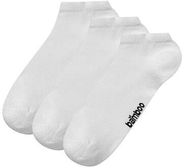 Apollo Sneakersokken bamboe 6-paar heren / dames sokken Wit - 35-38