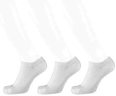 Apollo Sneakersokken bamboe 6-paar heren / dames sokken Wit - 47-50