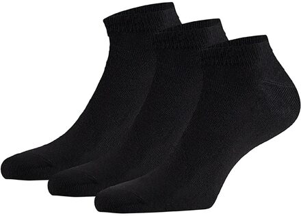 Apollo Sneakersokken Basic Bamboo Zwart 3-pack-43/46 - 43/46