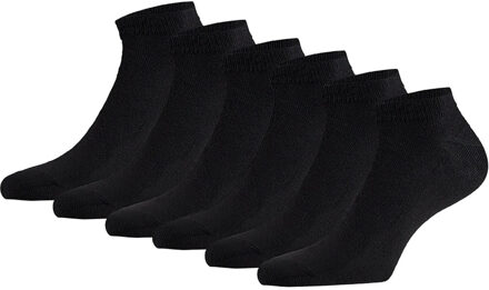 Apollo Sneakersokken Basic Bamboo Zwart 6-pack-43/46 - 43/46