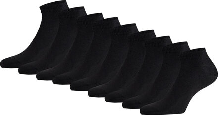 Apollo Sneakersokken Basic Bamboo Zwart 9-pack-35/38 - 35/38