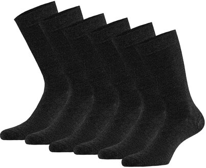 Apollo Sokken Basic Bamboo Antraciet Melange 6-pack-43/46 - 43/46