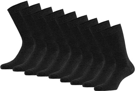 Apollo Sokken Basic Bamboo Antraciet Melange 9-pack-35/38 - 35/38