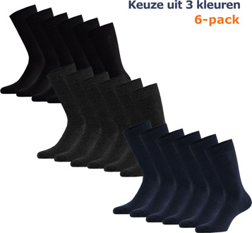 Apollo Sokken Basic Bamboo Navy 6-pack-43/46 - 43/46