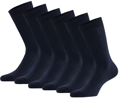 Apollo Sokken Basic Bamboo Navy 6-pack-43/46 - 43/46