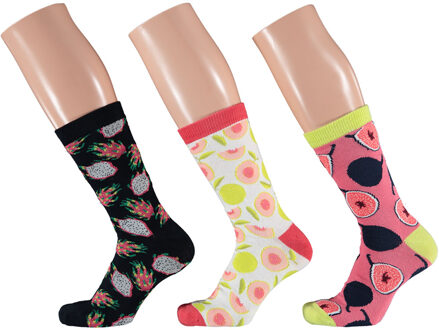 Apollo Sokken Giftbox Dames Tropical Fruits 3-pack - One size (36-41)