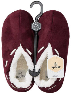 Apollo Spaanse sloffen/pantoffels - dames - bordeaux rood - polyester - zachte voering 39-40
