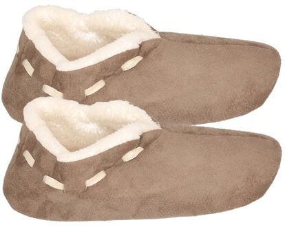 Apollo Spaanse sloffen/pantoffels - meisjes - lichtbruin - polyester - zachte voering