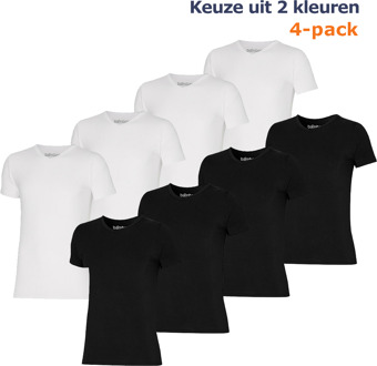 Apollo T-shirt Heren Bamboo Basic V-neck Wit 4-pack-XXL - XXL