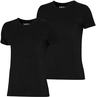 Apollo T-shirt Heren Bamboo Basic V-neck Zwart 2-pack-L - L