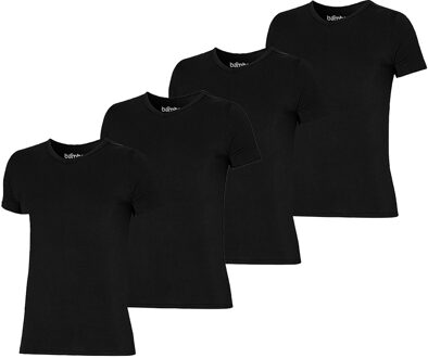 Apollo T-shirt Heren Bamboo Basic V-neck Zwart 4-pack-L - L