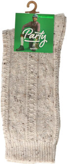 Apollo Tiroler sokken beige volwassenen - Oktoberfest/Bierfest verkleed accessoires - lederhose 43-46