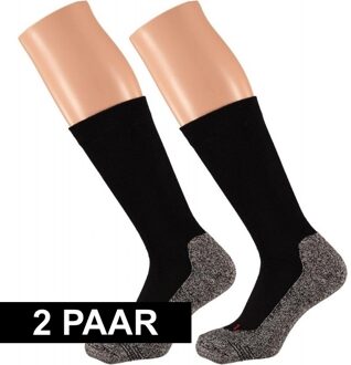 Apollo wandelsokken - 2x paar - zwart - volwassenen - maat 42/45 - Outdoor - Coolmax