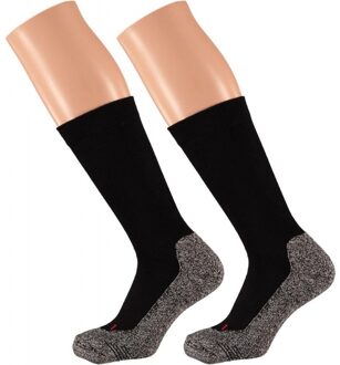 Apollo wandelsokken - 2x paar - zwart - volwassenen - maat 42/45 - Outdoor - Coolmax