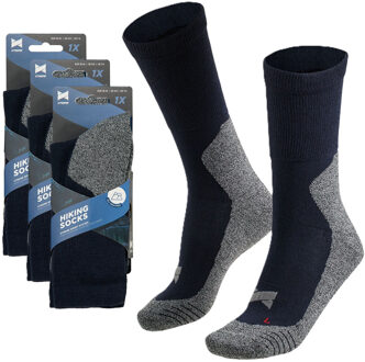 Apollo wandelsokken 3x paar - blauw - volwassenen - maat 39/42 - Outdoor - Coolmax