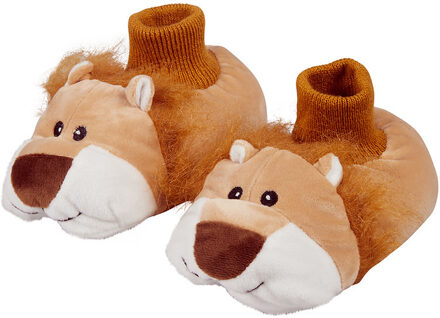 Apollo Warme dieren slofjes/pantoffeltjes leeuw voor kinderen 29-30 - sloffen - kinderen Bruin