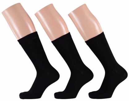 Apollo Zwarte dames sokken - 3x paar in maat 35/42 - sport sokken - sneakersokken
