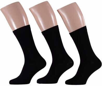 Apollo Zwarte heren sokken set van 9x paar - maat 40/46 - sportieve sokken - Katoen/polyester 40/46