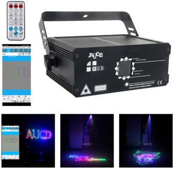App Edit Animation DMX Laser DIY Projector Music Light For Christmas Tree New Year Disco Club Party Stage Strobe Luces Lights