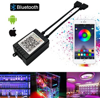 App Telefoon Rgb Rgbw Controller Bluetooth Led Controller Dc 5V 12V 24V Bluetooth Ir Remote Dimmer Voor led Strip Zwart Wit