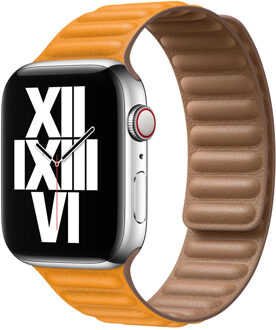 Apple 40 mm California Poppy Leren Link-bandje M/L