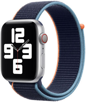 Apple 44 mm Donkermarineblauw Geweven Sportbandje