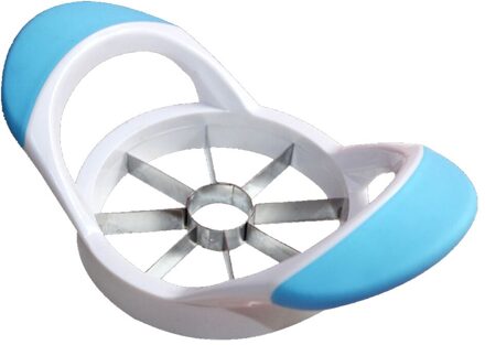 Apple Cutter Slicer Divider Vruchten Corer Rvs Handige Tool 17.5x9cm blauw