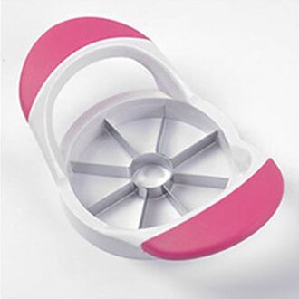 Apple Cutter Slicer Divider Vruchten Corer Rvs Handige Tool 17.5x9cm roos rood