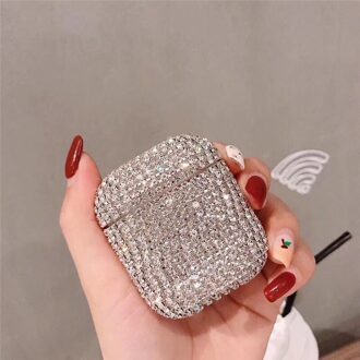 Apple Draadloze Luxe Oortelefoon Cases Voor Apple Airpods Pro 2 1 Case Voor Airpod Air Pods Pro 2 3 Bling diamant Beschermhoes zilver