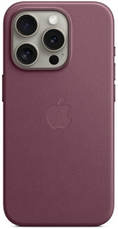 Apple FineWoven Backcover MagSafe voor de Apple iPhone 15 Pro - Mulberry Rood