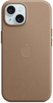 Apple FineWoven Backcover MagSafe voor de Apple iPhone 15 - Taupe Beige
