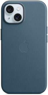 Apple FineWoven Backcover MagSafe voor de iPhone 15 - Pacific Blue Blauw