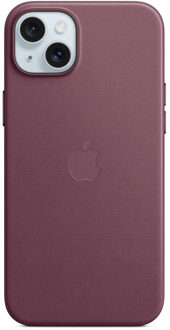 Apple FineWoven Backcover MagSafe voor de iPhone 15 Plus - Mulberry Rood