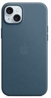 Apple FineWoven Backcover MagSafe voor de iPhone 15 Plus - Pacific Blue Blauw