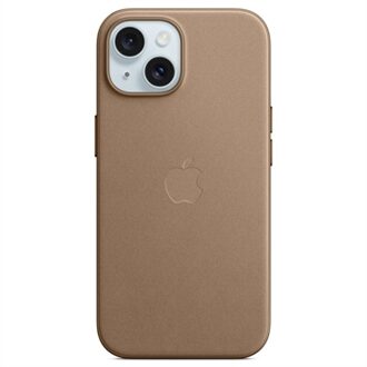 Apple FineWoven Backcover MagSafe voor de iPhone 15 - Taupe Beige