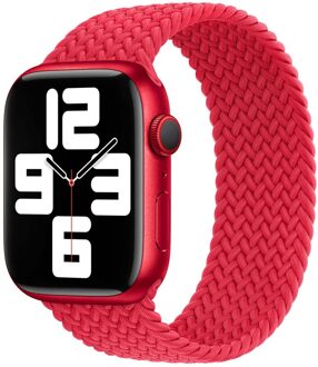 Apple Gevlochten solobandje voor de Apple Watch | 38/40/41/42 mm - Maat 2 - (Product) Red Rood - 42 mm