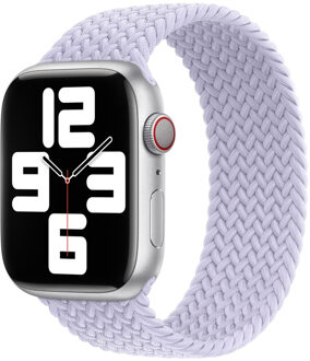 Apple Gevlochten solobandje voor de Apple Watch | 38/40/41/42 mm - Maat 2 - Purple Fog Paars - 42 mm