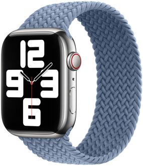 Apple Gevlochten solobandje voor de Apple Watch | 38/40/41/42 mm - Maat 3 - Slate Blue Blauw - 42 mm
