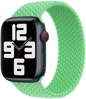 Apple Gevlochten solobandje voor de Apple Watch | 38/40/41/42 mm - Maat 4 - Bright Green Groen - 42 mm