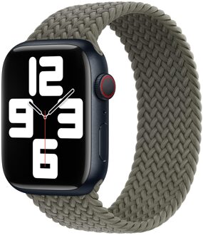 Apple Gevlochten solobandje voor de Apple Watch | 38/40/41/42 mm - Maat 7 - Olive Groen - 42 mm