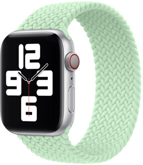 Apple Gevlochten solobandje voor de Apple Watch | 38/40/41/42 mm - Maat 7 - Pistachio Lichtgroen - 42 mm