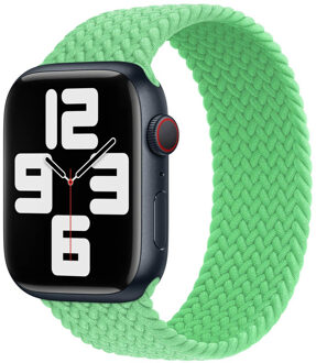 Apple Gevlochten solobandje voor de Apple Watch | 44/45/46/49 mm - Maat 11 - Bright Green Groen - 49 mm