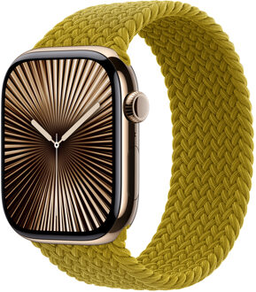 Apple Gevlochten solobandje voor de Apple Watch | 44/45/46/49 mm - Maat 5 - Chartreuse Groen - 49 mm