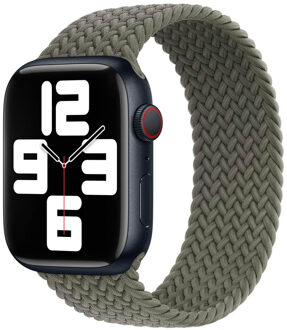 Apple Gevlochten solobandje voor de Apple Watch | 44/45/46/49 mm - Maat 5 - Olive Groen - 49 mm