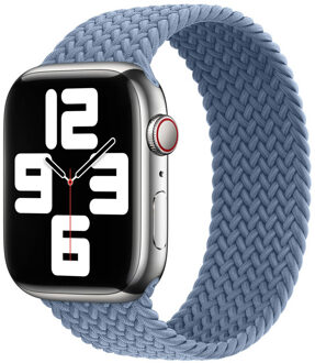 Apple Gevlochten solobandje voor de Apple Watch | 44/45/46/49 mm - Maat 5 - Slate Blue Blauw - 49 mm
