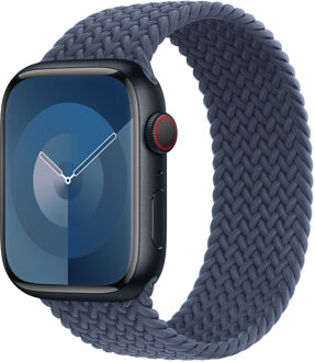 Apple Gevlochten solobandje voor de Apple Watch | 44/45/46/49 mm - Maat 6 - Storm Blue Blauw - 49 mm