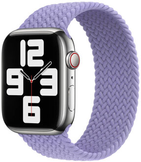 Apple Gevlochten solobandje voor de Apple Watch | 44/45/46/49 mm - Maat 8 - Lavender Lila - 49 mm