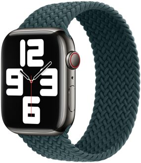 Apple Gevlochten solobandje voor de Apple Watch | 44/45/46/49 mm - Maat 8 - Rainforest Groen - 49 mm