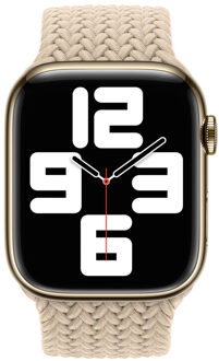 Apple Gevlochten solobandje voor de Apple Watch | 44/45/46/49 mm - Maat 9 - Beige - 49 mm